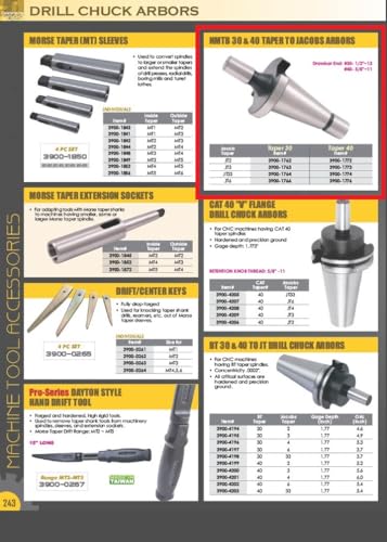 HHIP 3900-1766 NMTB 30 Taper to Jacob JT6 Arbor - size: JT6 Jacob Taper, style: Taper 30
