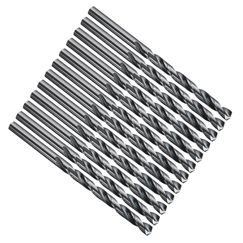 PATIKIL #4 Drill Bit Micro M2 High-Speed Steel 135° for Metal 12 Pack - size: #4 (5.309mm)