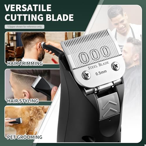 Size 000 Clipper Blade 0.5mm Compatible with OsterClassic76, Silver, 1 Pack - size: Size 000