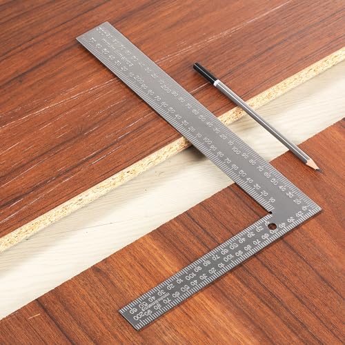 Mr. Pen- Metal Carpenter Square, 8 x 12 Inch - color: Silver
