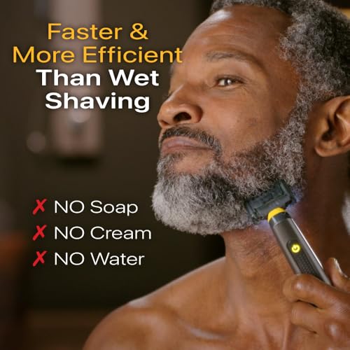 MicroTouch SOLO Titanium, Rechargeable Beard & Body Razor that Trims, Edges, Shaves, and Grooms - style: Solo