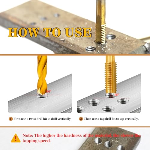 M3x0.5 Tap and 2.5mm Drill Bit for Metal,M2 HSS Metric Drill and Tap Set - size: M3 x 0.5 Tap, 2.5mm Drill