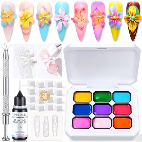 SAVILAND Patting Gel Polish Pallete Pat Pat Gel 9 Colors - color: Multiple colors, size: 24pcs
