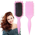 1 PCS Curly Hair Brush, Curl Defining Brush (Pink) - color: Pink