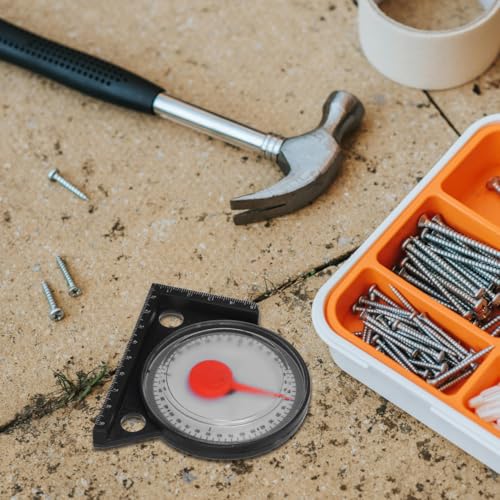 1 PCS Magnetic Angle Finder, Dial Roof Slope Gauge, Accurate Pitch Measuring Tool, Protractor Level with Base, Precision Inclinometer for Roofing Construction, Carpentry and Framing Work