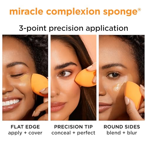 Real Techniques Miracle Complexion Sponge & Travel Case Duo, 2-Piece Set - style: Miracle Complexion Sponge + Travel Case, 2 Count