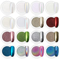 Artdone 16 Jars Chrome Nail Powder Nail Art Fimo 1g/Jar White Pearl - color: White Pearl