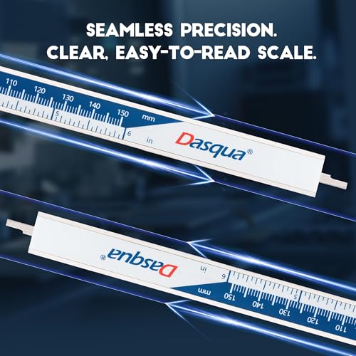 Dasqua 6” IP54 Digital Caliper, Stainless Steel Water-Resistant Precision Measuring Tool with Large LCD, Inch/Metric/Fraction Switch, Resolution 0.0005"/0.01mm/1/128, Accuracy ±0.001"/0.02mm - size: IP54 6"