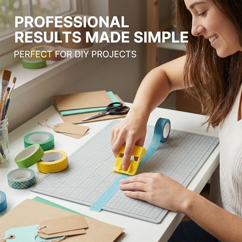 3Pcs Compact Tape Dispenser Set - Handheld Portable Tape Cap Dispenser with Precision Cutting Guide for Masking and Painter's Tape, Ideal for DIY Crafts, Gift Wrapping & Labeling