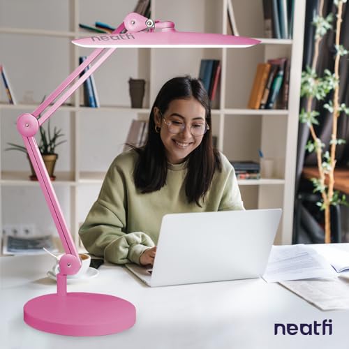 Neatfi 9.84-Inch Round Weighted Lamp Base, 19.62 lbs (Pink) - color: Pink