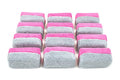Autofiber [Saver Applicator Terry] Ceramic Coating Applicator Sponge | 12 Pack | with Plastic Barrier to Reduce Product Waste. (Pink/Gray, Mini) - color: Pink/Gray