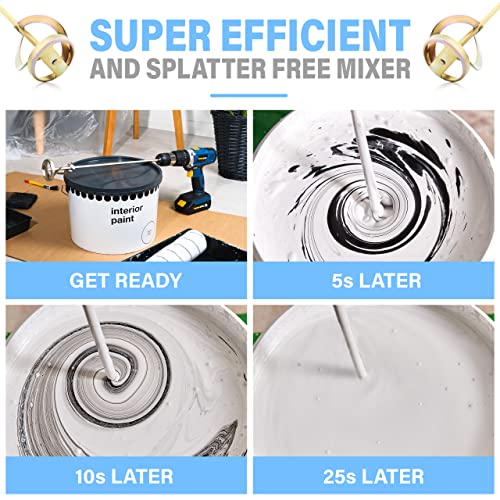 Paint Mixer for Drill, 1-5 Gallon Bucket, Paint Stirrer for Drill - size: 5 Gallon (Small Head)