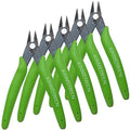 Micro Wire Cutter Flush Cutting Pliers 5Pack Precision Small Side Cutters Wire Snips Plastic Models, Jewelry, Electronics,Green - color: Grass Green, size: 5Pack