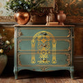 Gold Foil Rub on Transfer for Furniture DTF Transfers for Wood Drawer Decor, Golden Rococo Arch - style: Golden Rococo Arch