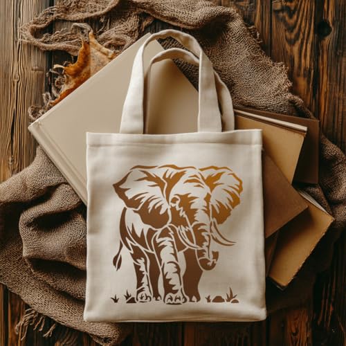 Elephant Stencil, Forest Animal Reusable Painting Template - style: Elephant