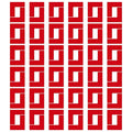 5S Location Marking Corner 72 Pack 6"x 6"x 2" Red L‑Shaped Stickers - color: Red
