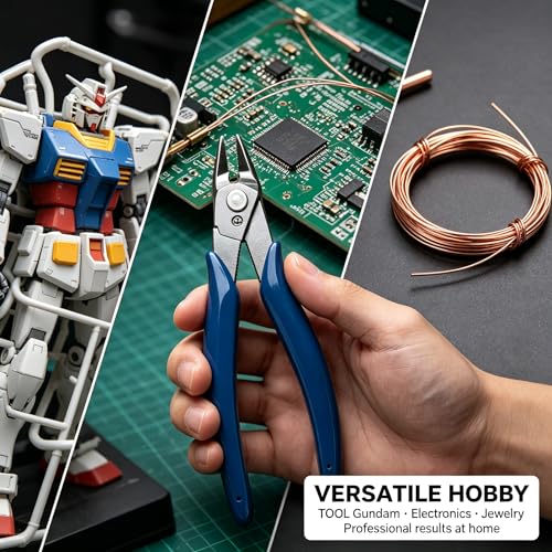 Wire Cutter, 170 Flush Diagonal Cutting Pliers, Precision Side Snips Tool for Craft, DIY Jewelry & 3D Printing