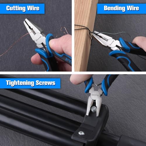 SPEEDWOX 5-Inch Mini Combination Pliers Lineman's Plier with Cutter - style: Combination Pliers