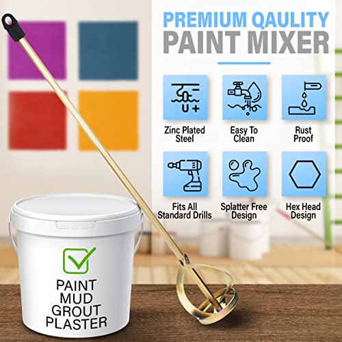 Paint Mixer for Drill, 1-5 Gallon Bucket, Paint Stirrer for Drill - size: 5 Gallon (Small Head)