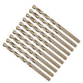 METALLIXITY Micro Drill Bit (#12) 4341 High-Speed Steel Gold 135° 10Pcs - size: #12 (4.801mm)