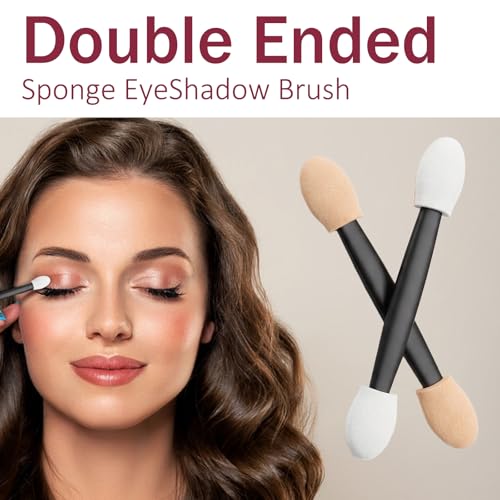 100 Pcs Eye Shadow Applicator Sticks, 2.56 Inch Dual Sides Disposable Eyeshadow Applicator for Eye Makeup, Women