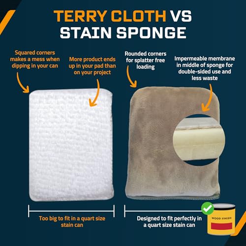 MāKRS Stain Sponge, Wood Finish Applicators, 3-Pack - size: Pack of 3