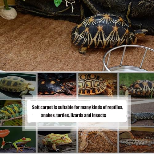 Hamiledyi Reptile Carpet 118"L x 16"W Natural Coconut Fiber Tortoise Carpet - size: 1 Pack/118 x 16 Inch