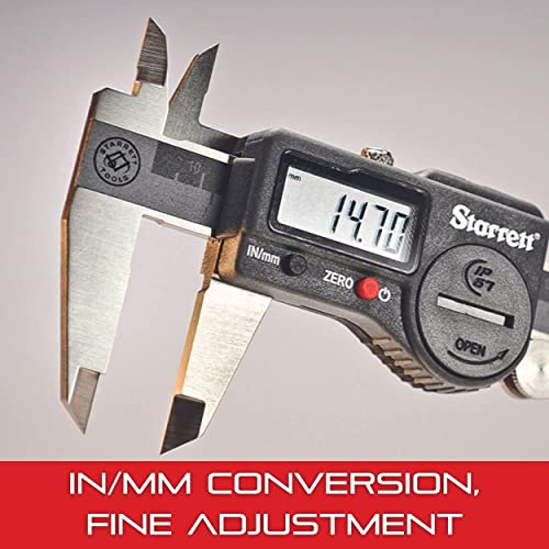 Starrett Stainless Steel IP67 Electronic Slide Caliper, 0-8" Range - size: 0-8"