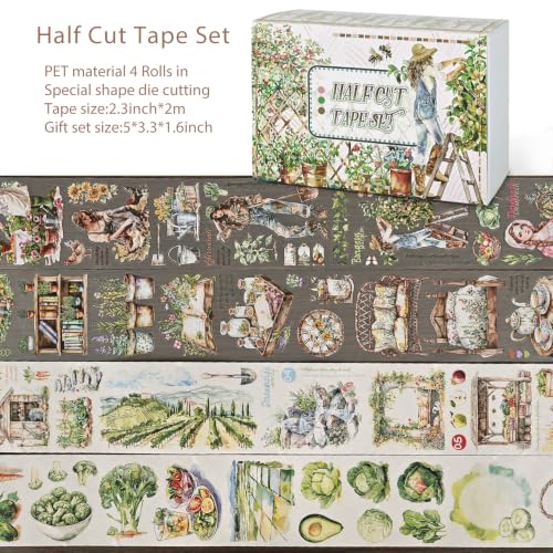 Snycler Pre-Cut PET Washi Tapes- 4 Rolls in the Field - color: In the Field
