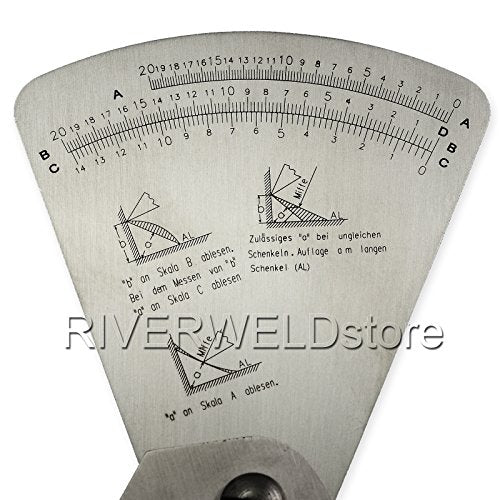 RIVERWELD Fan-Shaped Welding Gauge Sector Weld Gage