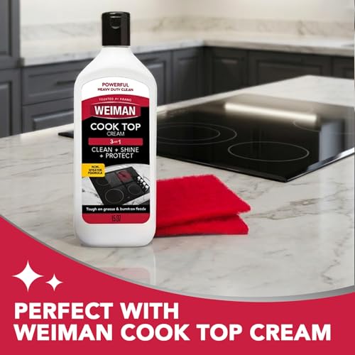 Weiman 6 Count Cooktop Scrubbing Pads, Removes Burnt-on Food, Scratch Free - size: (Pack of 2)