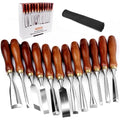 12Pcs Wood Carving Chisel Set - CR-V 60 Steel Wood Carving Tools