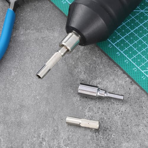 3 PCS 1/4 to 4mm Bit Adapter, Hex Screw Driver Bit Adapter Converter Micro Bits Drill Extension Socket Shank Micro Bits Holder Screwdriver Converter Magnetic for Repair DIY Projects