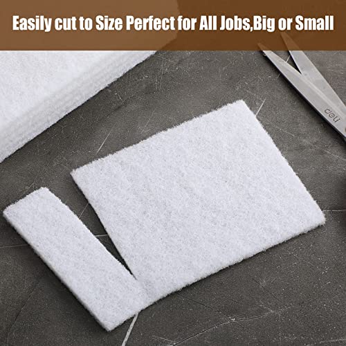 Eaasty 20 Pcs White Scrubbing Pad Non Scratch Scouring Pads, 5 x 7 Inch - size: 5 x 7 Inch