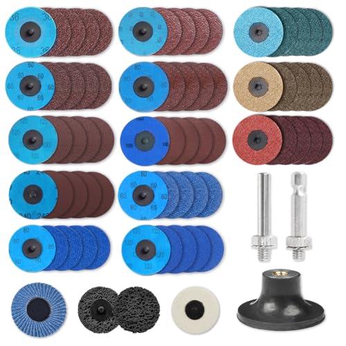 71Pcs 3 inch Professional R Type Sanding Disc Set Die Grinder Quick-Change Surface Conditioning Disc for Multi-Material Precision Grinding & Industrial Surface Prep - style: 3 inch Mix Sanding Discs