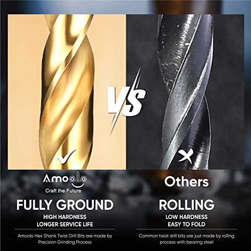 amoolo 3/8 Impact Drill Bit Sets, 5Pcs - size: 3/8'' (5pcs)