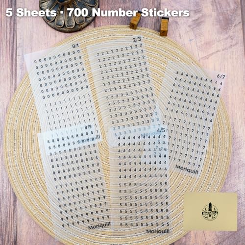 700 Pcs Tiny Number PET Stickers, 4 mm Black Digits 0-9 - style: Tiny Digital