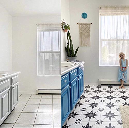 Cutting Edge Stencils Star Tile Stencil - Large Floor Stencils for Painting - Reusable Mylar Floor & Wall Paint Stencil - DIY Home Makeover Decor (Medium 8x8) - size: Medium (8"x8")