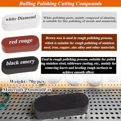 18Pcs 4 Inch Buffering Wheels Polishing Kit with Compound for Angle Grinder,Includes 14Pcs Nylon Fiber Flap Disc & Wool Felt Polishing Wheel,3Pcs Buffing Compounds and Sanding Sponge - size: 4 Inch - 18pcs