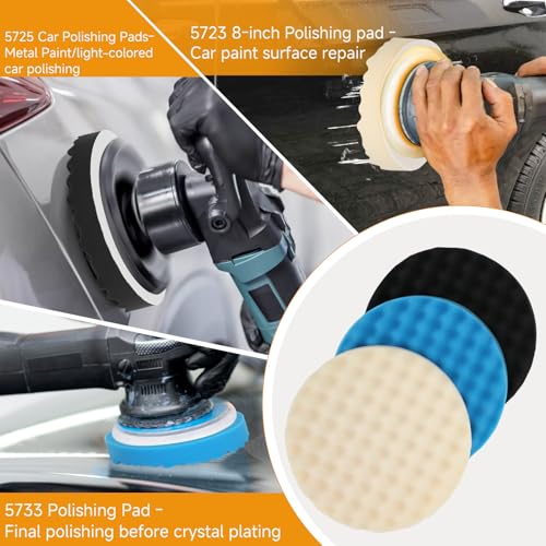 𝐔𝐩𝐠𝐫𝐚𝐝𝐞𝐝 8 Inch Polishing Pad Replace for 3m Foam Buffing Pads