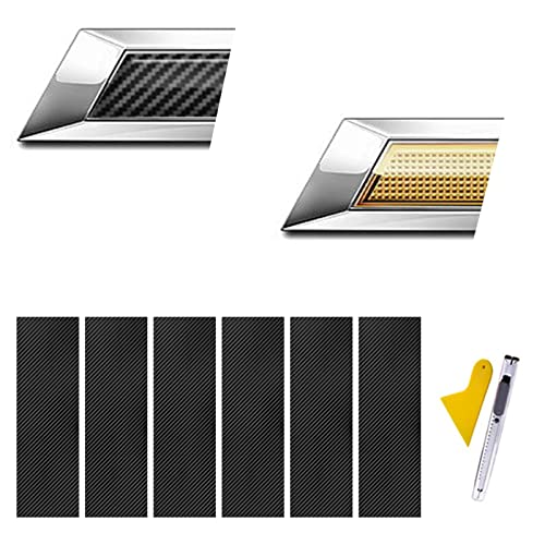 Bowtie Emblem Vinyl Front Grill Wrap Decals for Chevy 6PCS - color: Black 6