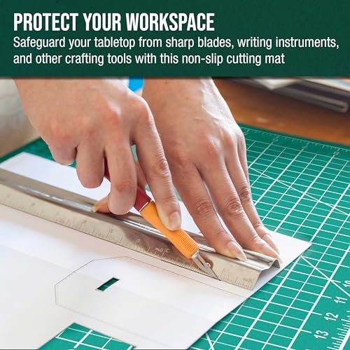 U.S. Art Supply 18"x24" Self-Healing Cutting Mat 5-Ply Green/Black - color: Green/Black