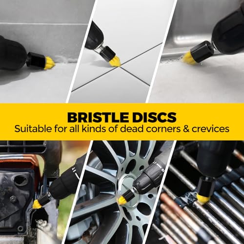 Holikme 30Piece Drill Brush Attachment Set - Power Scrubber Cleaning Kit - color: Black