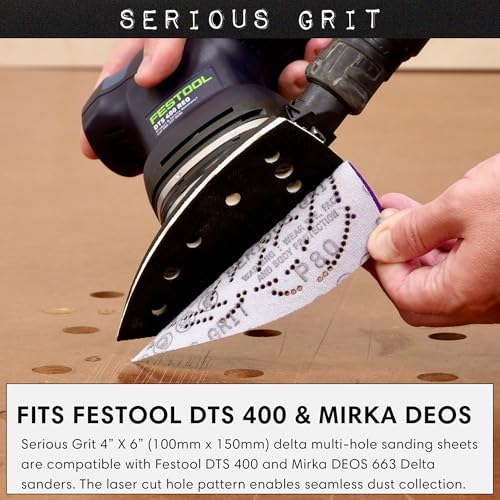 Serious Grit - 4" x 6" Delta P120 Grit Ceramic Sanding Sheets - 50 Pack Box - style: 120 Grit