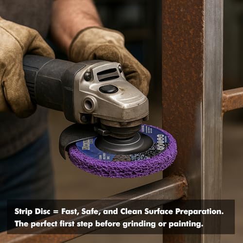 25 Pack Strip & Flap Disc Combo Set for Angle Grinder Includes 6 Strip Discs and 19 Flap Discs (40/60/80/120 Grit), 4.5 Inch Grinding Wheels for Rust Removal, Paint Stripping, Weld Finishing on Metal - style: Finishing Prep
