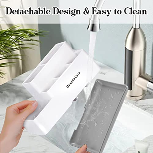 Toothbrush Holder with Anti-Slip, Bathroom Organizer Countertop Detachable