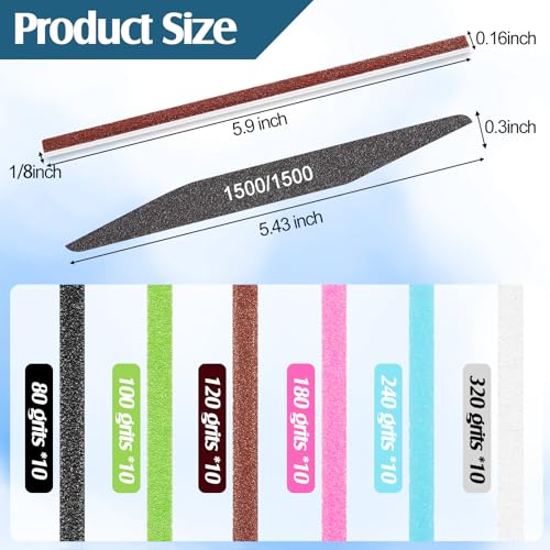 Honoson 70 Pcs Sanding Twigs Model Craft,High Grits Rating,Double Angle - style: Double Angle