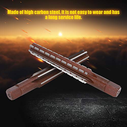 2Pcs High Carbon Steel Straight Shank Morse Taper Reamer Rough + Fine Hand Reamer Set Replacement (MT1)