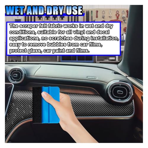 Vinyl Squeegee Felt Fabric, Self-Adhesive Pre-Cut Scraper Wrap Tool, Non-Scratch 4 Inch Squeegee Felt Edge Replacement for Car Vinyl Film, Window Tinting Decal Application Tool (20PCS) - size: 20PCS
