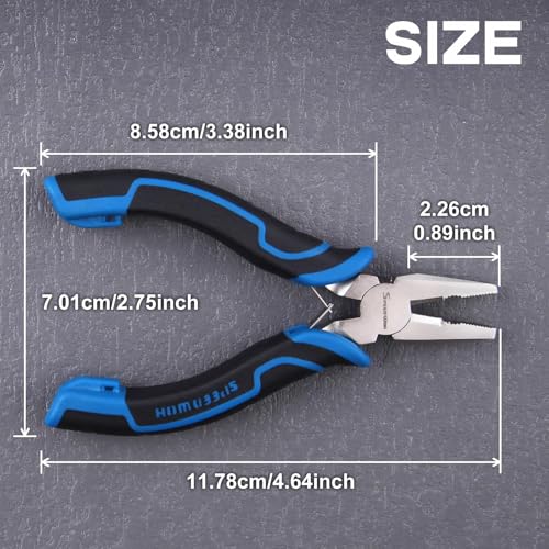 SPEEDWOX 5-Inch Mini Combination Pliers Lineman's Plier with Cutter - style: Combination Pliers